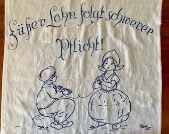 Dutch Tea Towel Apron Fits Sizes S-M