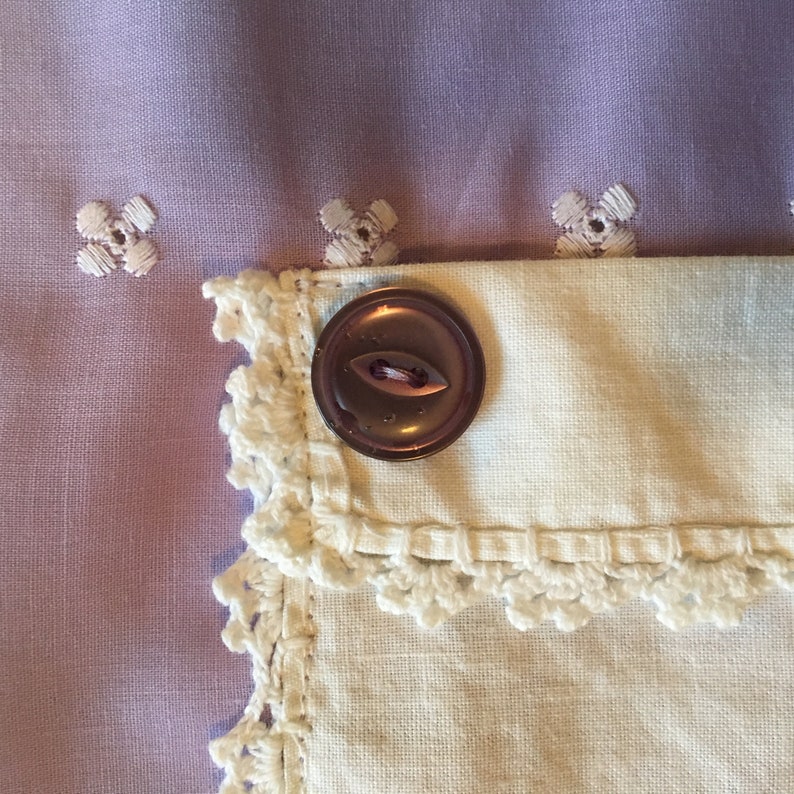 1X Purple Eyelet Full-Length Apron Purple Apron for Women Size XL
