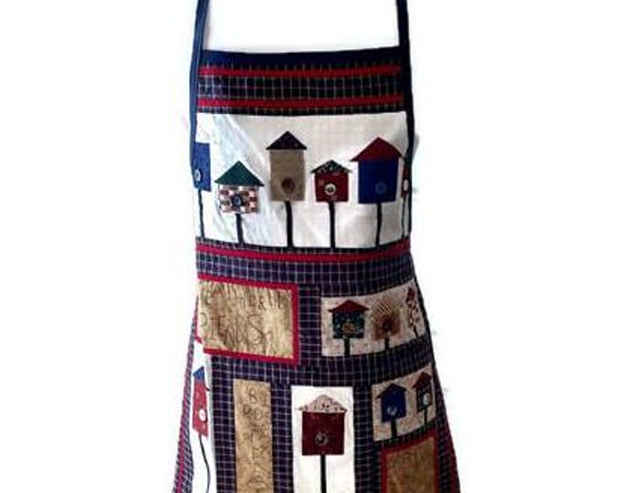 Birdhouse Theme Quilt Top Apron Fits Sizes XS - S