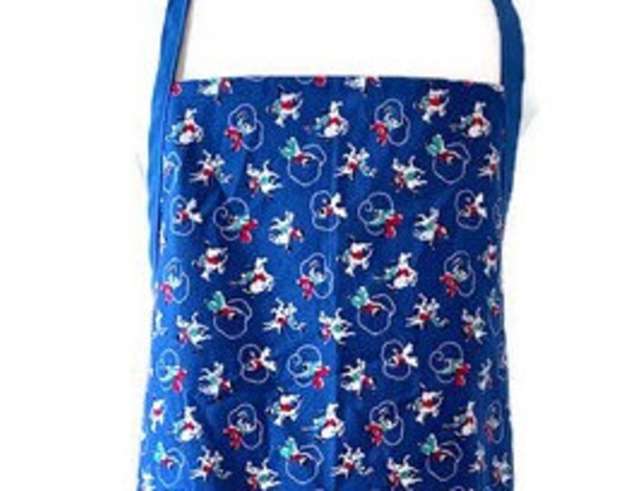 Child's Apron in Blue Lasso Print Fits Sizes 3-4