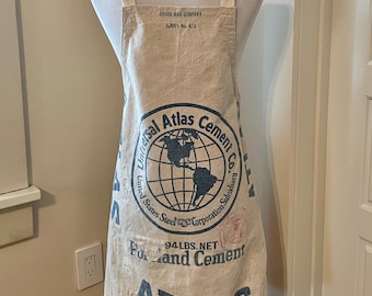 Atlas Cement Vintage Cloth Sack Apron