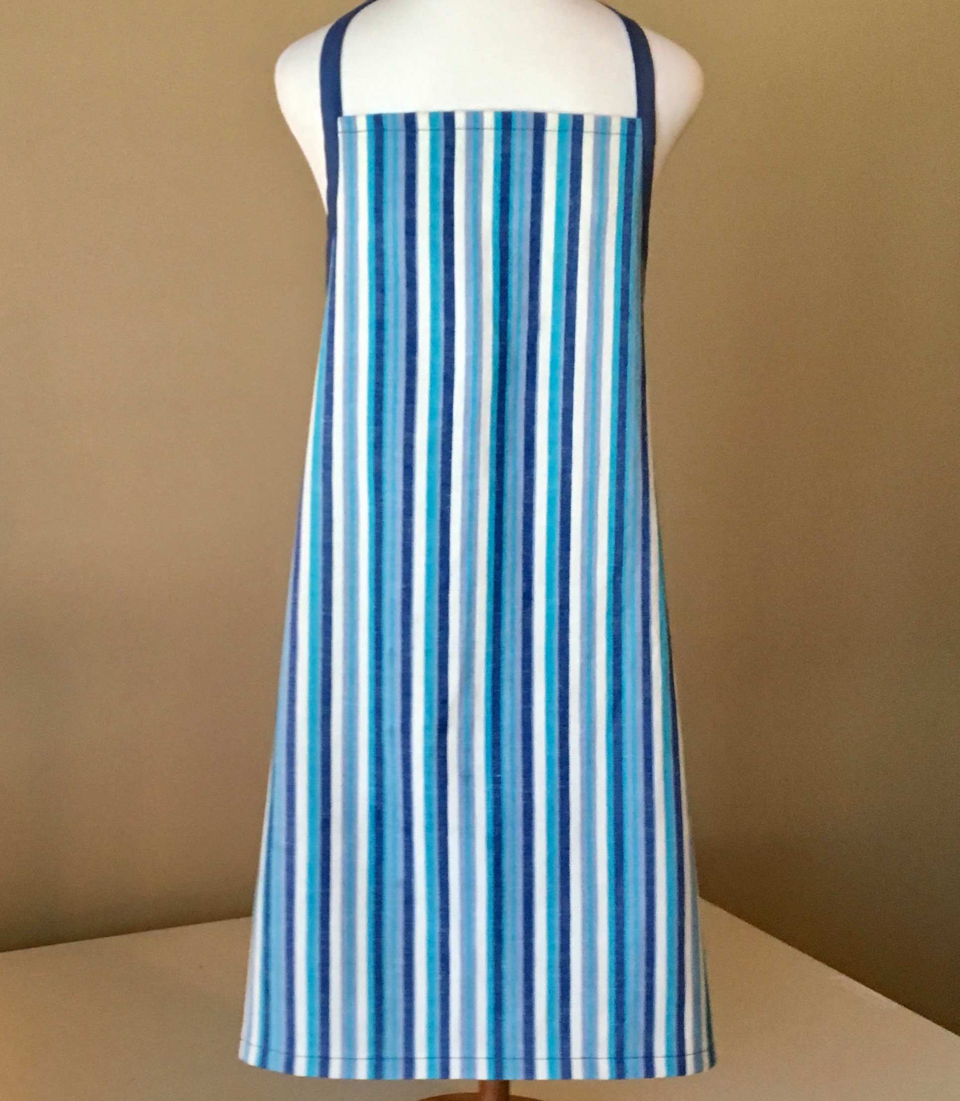 Child's Apron in Blue Stripes / Apron for Boy / Apron for Girl / Apron ...