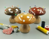Wooden needle keeper darning mushroom, Magnetic pin holder, Sewing, Embroidery, Mending, Silvanwoodturning, Wood turning, Mother 39 s day