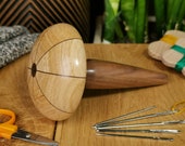 Handmade wooden darning mushroom for visible mending, ideal companion to your sewing kit