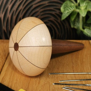 Wooden darning mushroom, hand crafted sewing tool for patching holes in socks and jumpers and jeans. Ideal for visible mending clothes!