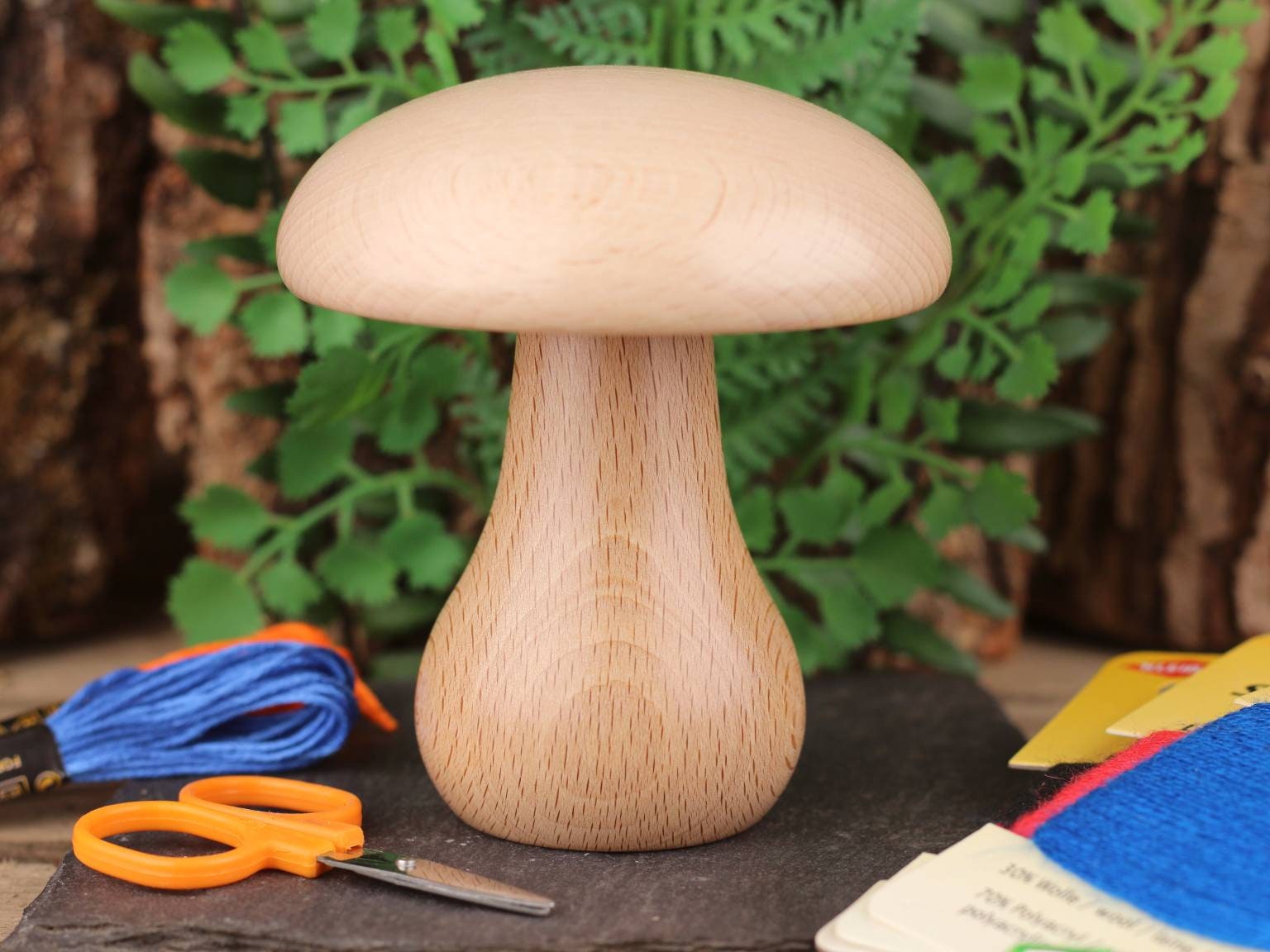 Large Hand Crafted Wooden Darning Mushroom, Ideal for Easy