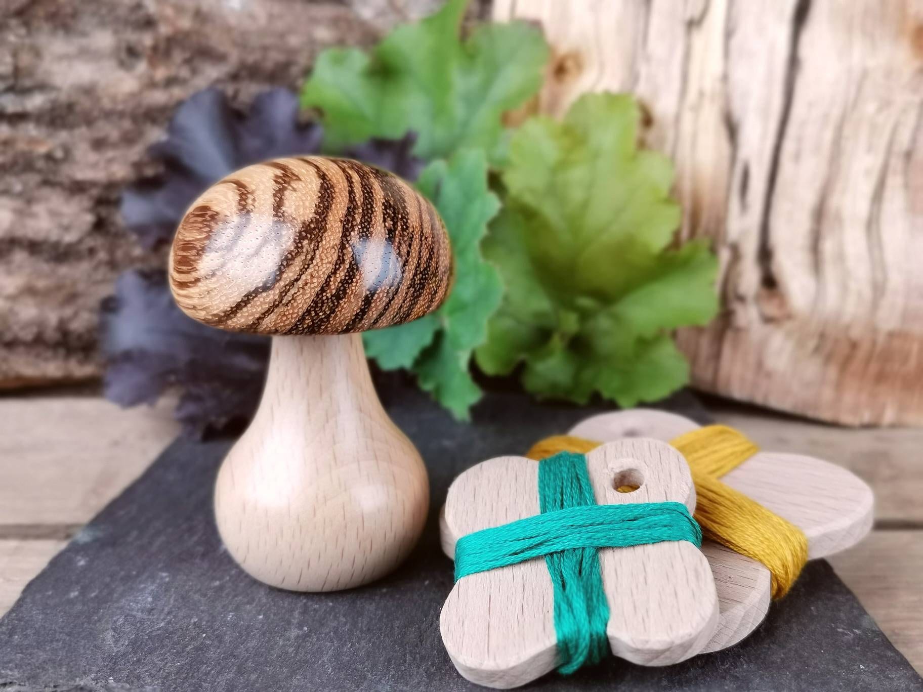 Small Wooden Darning Mushroom, Zebrano & Beech, Gift Wrapped - Etsy