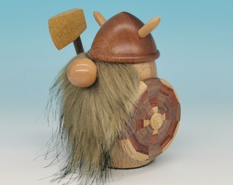 Hand crafted wooden Viking Gonk made on a woodturning lathe, ideal treat for that special Christmas gift! 55