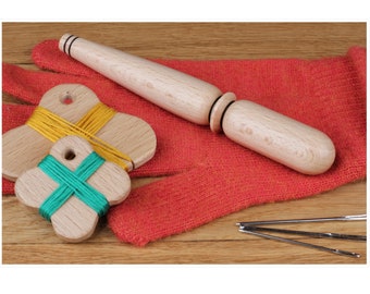 Hand crafted glove darner made from Beech, wooden tool for mending holes in fingers