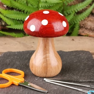 Small wooden darning mushroom for visible mending holes in your socks, jumpers & jeans, the ideal little companion tool to your sewing kit!