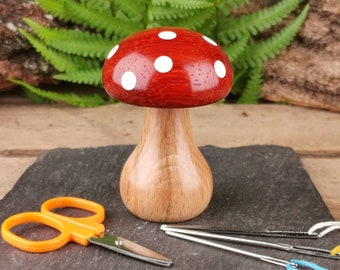 Small wooden darning mushroom for visible mending holes in your socks, jumpers & jeans, the ideal little companion tool to your sewing kit!