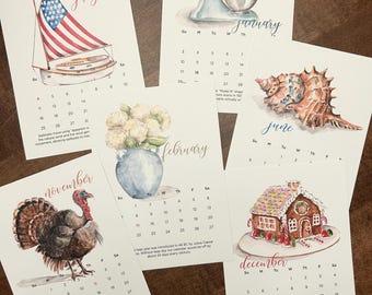 2027 Watercolor Calendar - 8x10" PREORDER