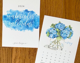 2024 Watercolor Calendars 5x7"