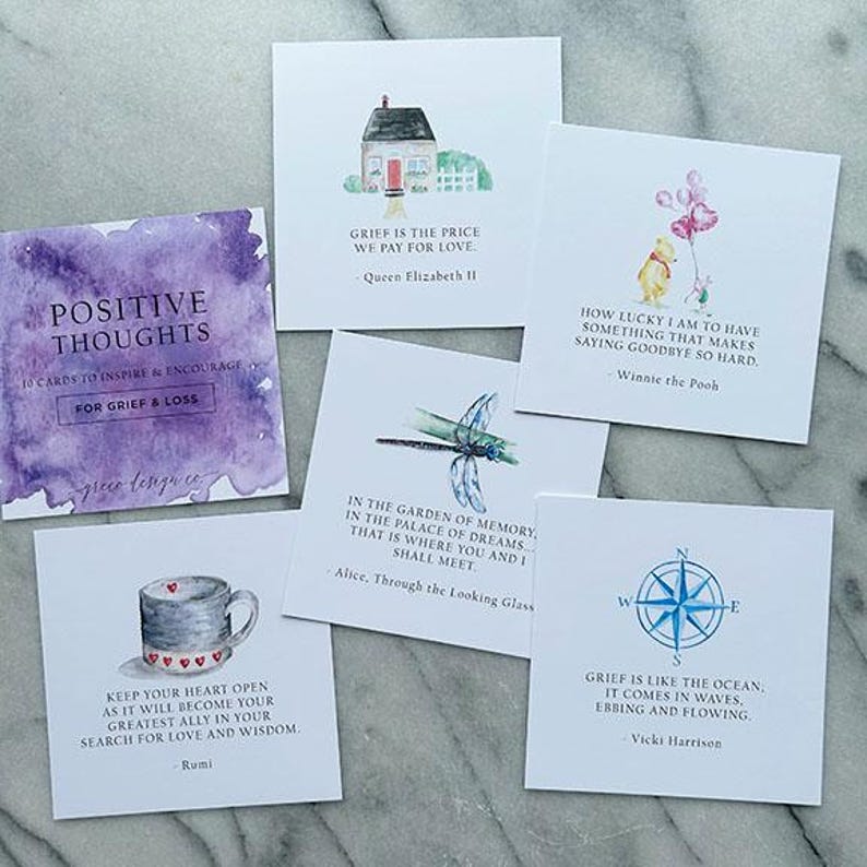 Inspirational Quote Cards, Watercolor Art, Positive Thoughts - Etsy