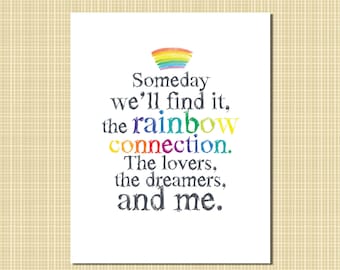 rainbow connection print