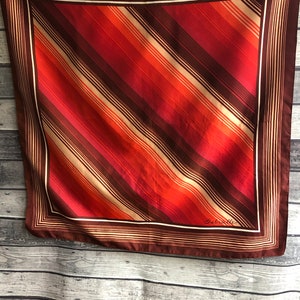 Vintage Gabrielle Striped Square Scarf