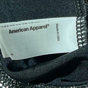 American Apparel silver lamee tights