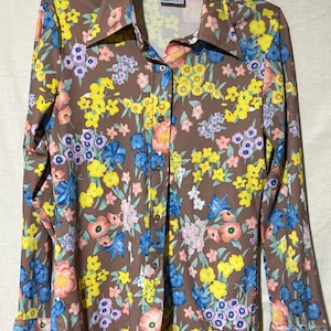 Vintage Schmetterling Kragen Sears Polyester Bluse