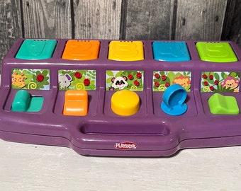 Vintage 1990’s Hasbro Playskool Poppin Pals Safari purple