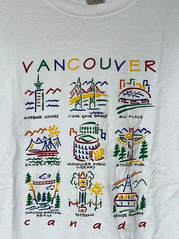 1990s Fruit of the Loom Vancouver city sites T-shi