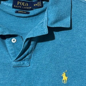 vintage 1980 Polo Ralph Lauren polo turquoise image 3