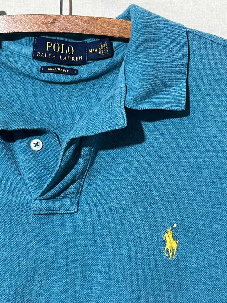 vintage 1980 Polo Ralph Lauren polo turquoise image 3