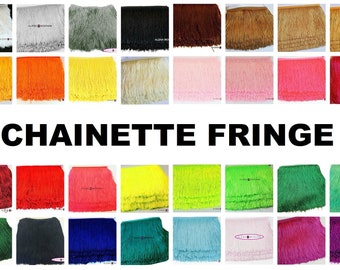 32 COLORS - 1 yard 6" Chainette Fringe Dance Costume Lamp Trim - U Pick Color