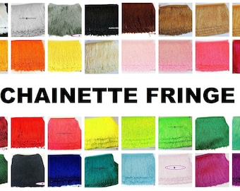 32 COLORES - 1 yarda de 12" de flecos de cadena para lámpara de disfraz de baile - U elige el color