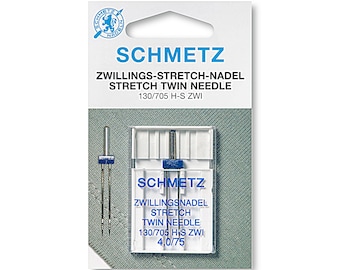 Schmetz Stretch Twin Needle: Ball Point Sewing Machine Needle (1pc/pack)