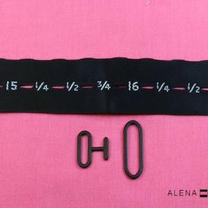Self Tying Adjustable Sizing Bow Tie Kit Ribbon Bar & Slide - Bow Tie Hardware