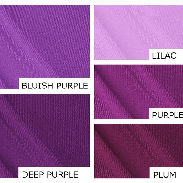 1 yard Shiny Milliskin Spandex 4-WAY Stretch Fabric BTY Dance Gymnastics Skate Gowns - Purple Lavender Shades