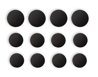 Black Satin Tuxedo Buttons - Formal Suit, Blazer - Set of 12