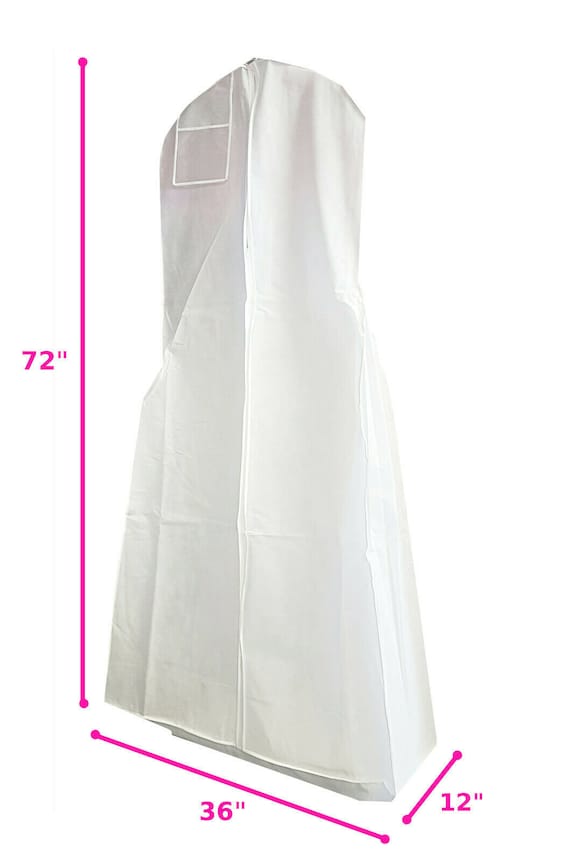 Gusseted Wedding Dress Garment Bag - for Long Puffy Gowns - 72