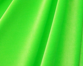 NEON LIME 4 Way Stretch Spandex Velvet Fabric -  BTY Dance Skate Gowns Holidays