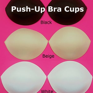 Push up Molded Bra Cups, Almond Shaped With Seam, Inserts or Sewn in for  Lingerie, Dance Costumes, Dresses or Swimwear Sizes S, M, L, XL -   Canada