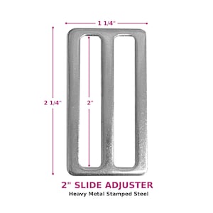 10 pcs 2&quot; Heavy Stamped Steel Tri-Glide Slide Adjusters - Nickel Plate