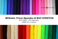 76 COLORS - Shiny Milliskin Nylon Spandex 4-WAY Stretch Fabric BTY Dance Gymnastics Skate Gowns - By The Yard or By The Half Yard