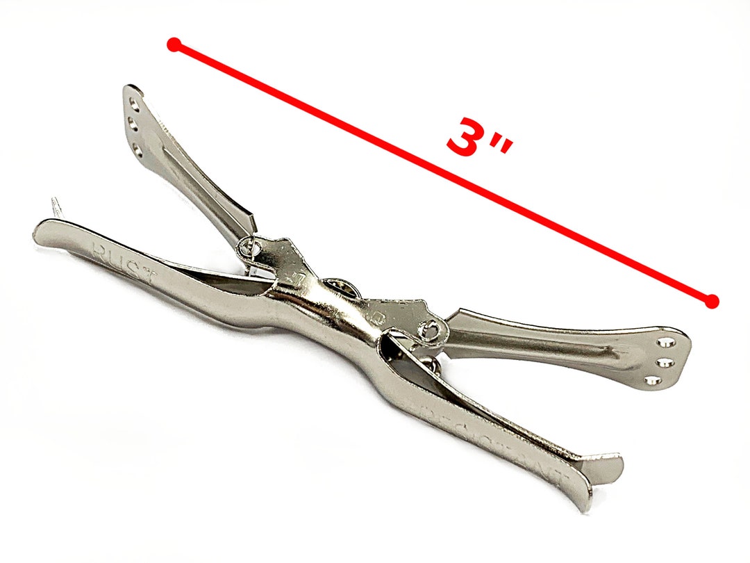 3 Adult Size Bow Tie Clips Fasteners Clip on Bow Tie Hardware Rust