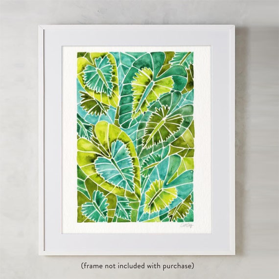 Schismatoglottis Calyptrata – Watercolor Painting Art Print by CatCoq. Museum-quality on thick, archival, matte paper. Tropical • Tropics