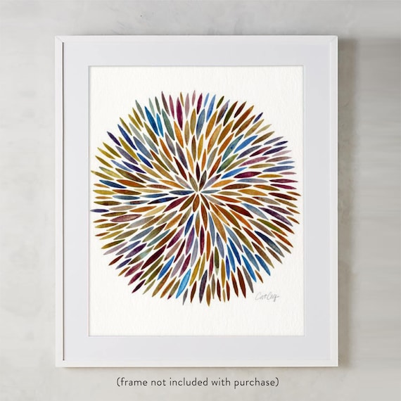 Watercolor Burst – Art Print by CatCoq. Museum-quality on thick, archival, acid-free matte paper. Painting • Abstract • Paint • Minimalism