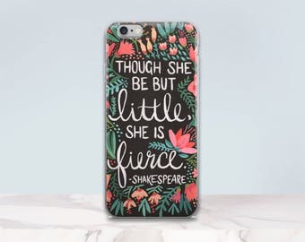 Little & Fierce – iPhone 7/7 Plus and 5/5s/Se, 6/6s, 6/6s Plus Case • Phone Cases Gift Ideas for Blogger, Mom, Daughter • Floral • Flowers