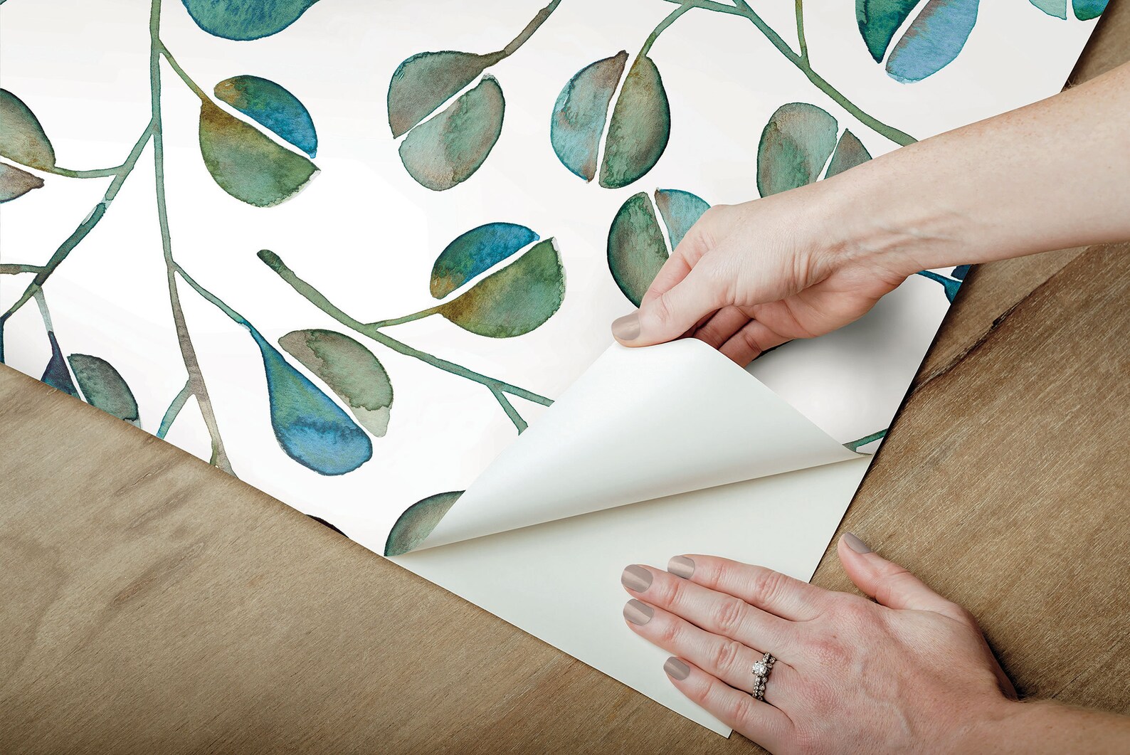 Cat Coquillette Eucalyptus Peel & Stick Wallpaper Teal Etsy