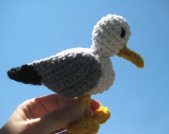 Amigurumi seagull crochet pattern, Crochet pattern amigurumi bird, Crochet seagull, Amigurumi animals pattern, Crochet bird pdf pattern