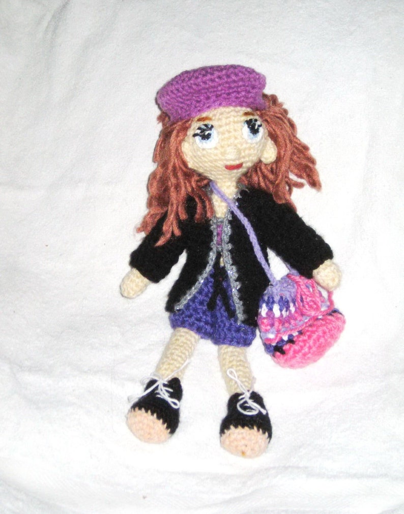 Poupée au crochet motif perlé, poupée Amigurumi vêtements de poupée motif au crochet PDF, motif au crochet fille amigurumi, tutoriel de poupée image 4