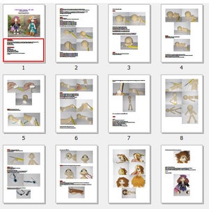 Crochet doll Pearl pattern, Amigurumi doll doll clothes PDF crochet pattern, Girl amigurumi crochet pattern, Doll tutorial image 9