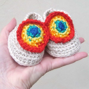 Crochet baby rainbow shoes 3 PDF pattern, Easy crochet pattern for baby booties, Baby flip flops crochet pattern for beginners, Baby sandals image 5