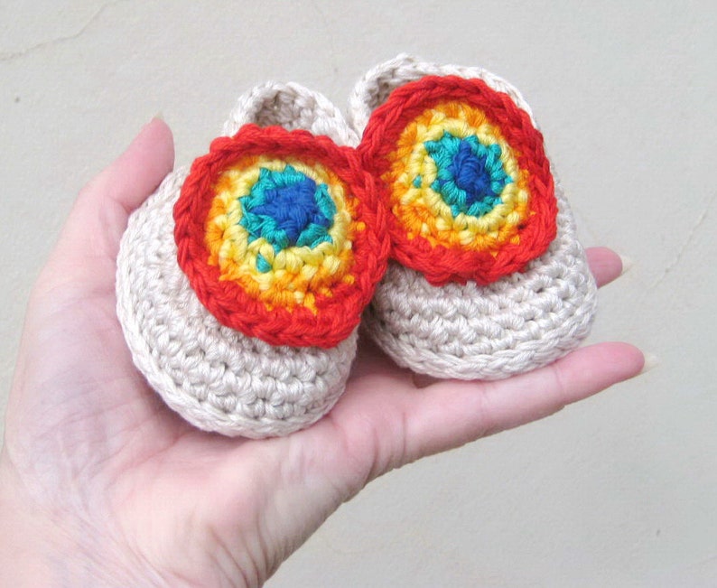 Crochet baby rainbow shoes 3 PDF pattern, Easy crochet pattern for baby booties, Baby flip flops crochet pattern for beginners, Baby sandals image 5