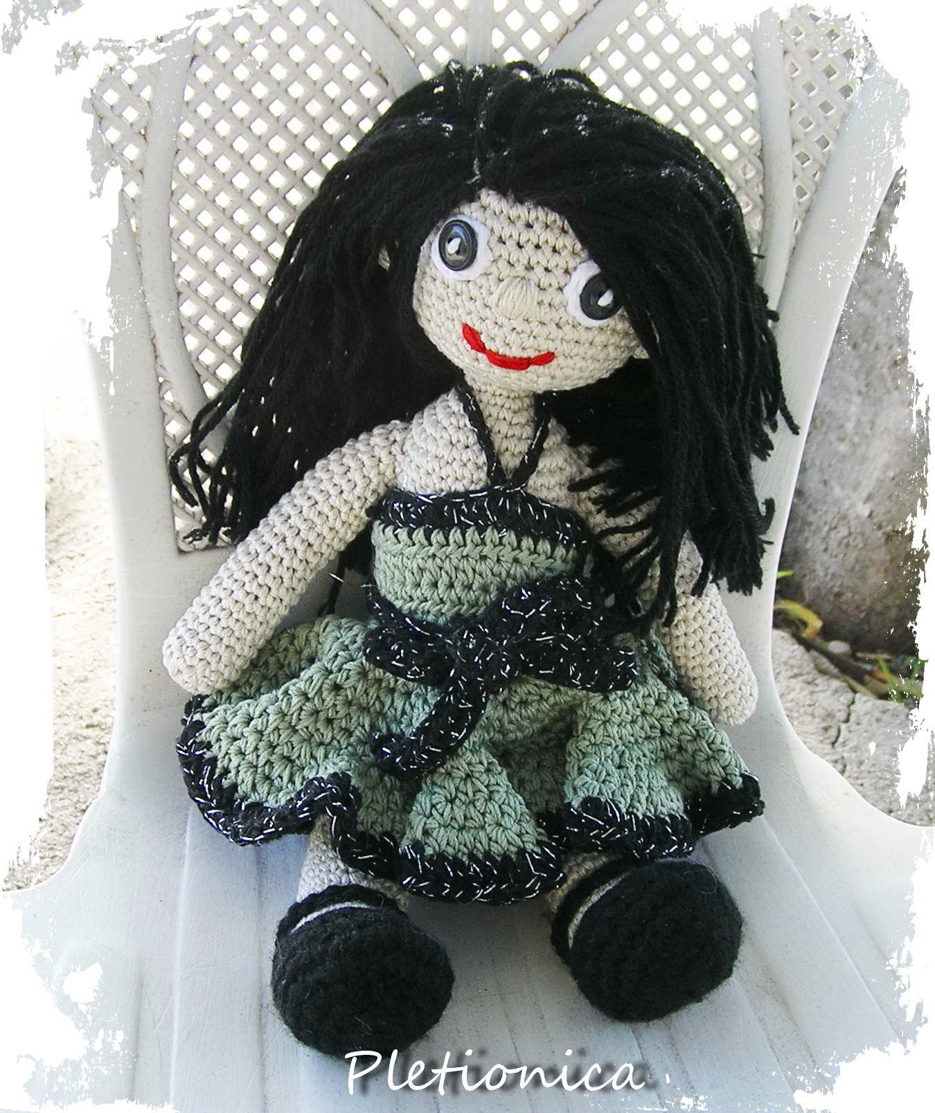 Handmade Doll Crochet Pattern Amigurumi Doll in Olive Green | Etsy