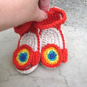 Crochet baby rainbow shoes 3 PDF pattern, Easy crochet pattern for baby booties, Baby flip flops crochet pattern for beginners, Baby sandals image 3