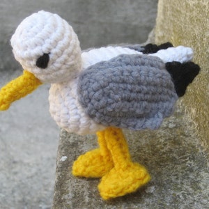 Amigurumi seagull crochet pattern, Crochet pattern amigurumi bird, Crochet seagull, Amigurumi animals pattern, Crochet bird pdf pattern image 4